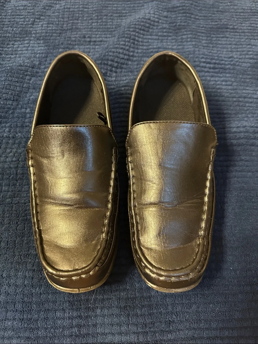 Men's Black Slip-On Leather Loafers